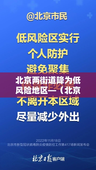 北京两街道降为低风险地区—(北京重新划分) 北京两街道降为低风险地区—(北京重新划分)