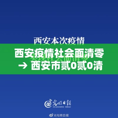 西安疫情社会面清零 → 西安市贰0贰0清零计划能完成吗 西安疫情社会面清零 → 西安市贰0贰0清零计划能完成吗