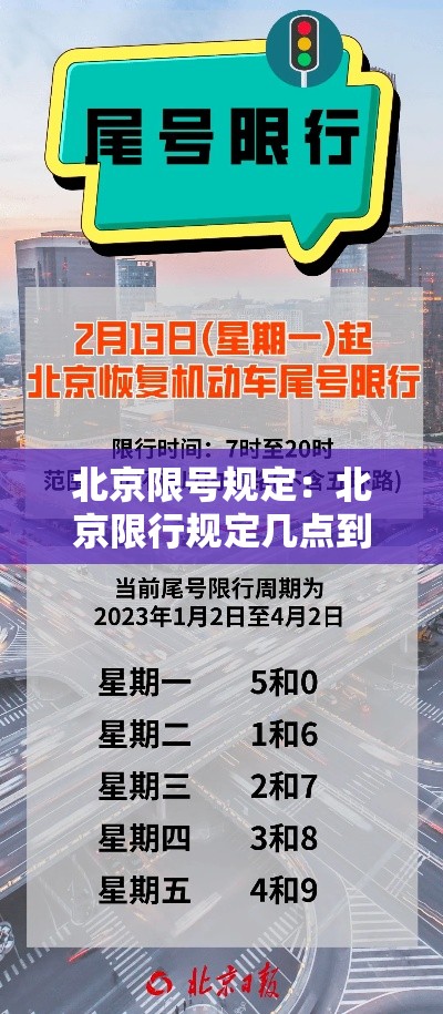 北京限号规定：北京限行规定几点到几点