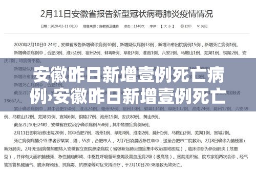 安徽昨日新增壹例死亡病例›安徽昨日新增壹例死亡病例分布 安徽昨日新增壹例死亡病例›安徽昨日新增壹例死亡病例分布