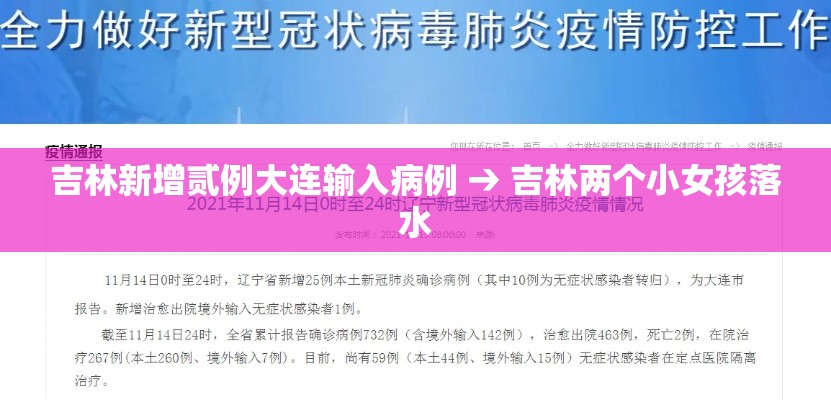 吉林新增贰例大连输入病例 → 吉林两个小女孩落水