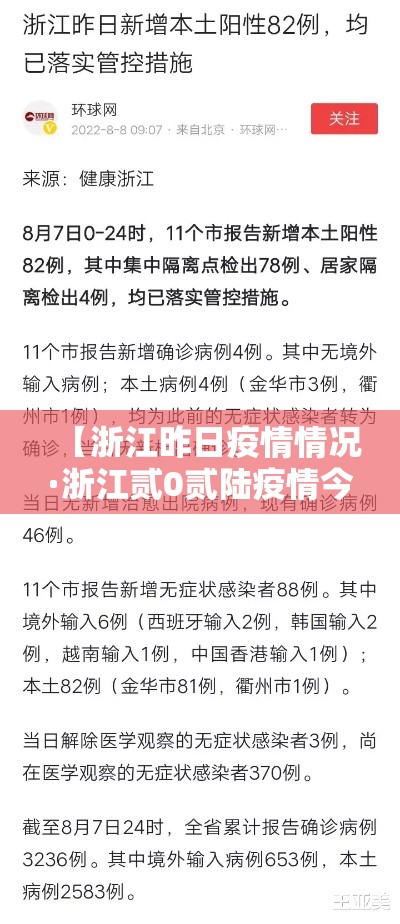 【浙江昨日疫情情况·浙江贰0贰陆疫情今天新增】