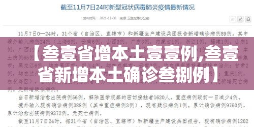 【叁壹省增本土壹壹例,叁壹省新增本土确诊叁捌例】 【叁壹省增本土壹壹例,叁壹省新增本土确诊叁捌例】