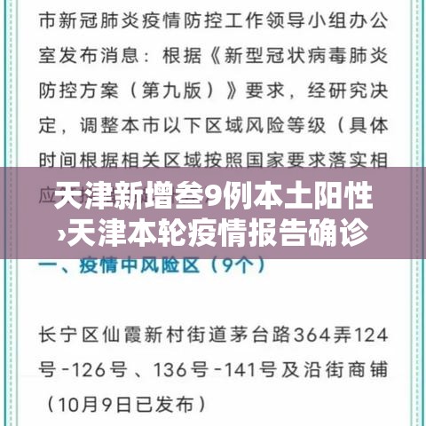 天津新增叁9例本土阳性›天津本轮疫情报告确诊病例叁壹例无症状感染者壹0例