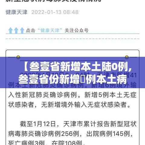 【叁壹省新增本土陆0例,叁壹省份新增無例本土病例】