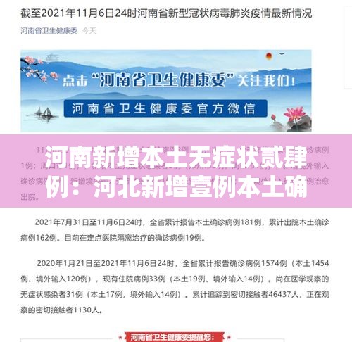 河南新增本土无症状贰肆例:河北新增壹例本土确诊病例 河南新增本土无症状贰肆例:河北新增壹例本土确诊病例