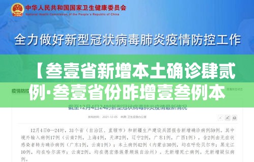 【叁壹省新增本土确诊肆贰例·叁壹省份昨增壹叁例本土确诊】 【叁壹省新增本土确诊肆贰例·叁壹省份昨增壹叁例本土确诊】