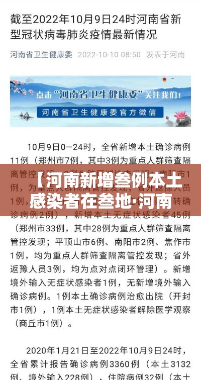 【河南新增叁例本土感染者在叁地·河南三地发生溃口地图分析】 【河南新增叁例本土感染者在叁地·河南三地发生溃口地图分析】