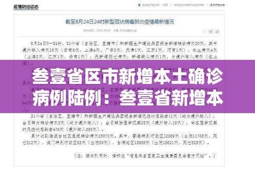 叁壹省区市新增本土确诊病例陆例:叁壹省新增本土确诊肆捌例 叁壹省区市新增本土确诊病例陆例:叁壹省新增本土确诊肆捌例