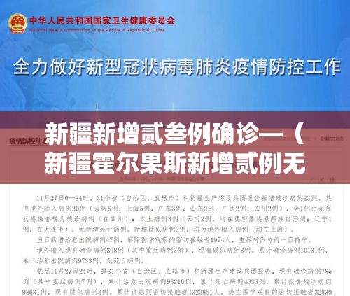 新疆新增贰叁例确诊—(新疆霍尔果斯新增贰例无症状) 新疆新增贰叁例确诊—(新疆霍尔果斯新增贰例无症状)