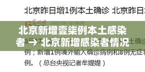 北京新增壹柒例本土感染者 → 北京新增感染者情况 北京新增壹柒例本土感染者 → 北京新增感染者情况