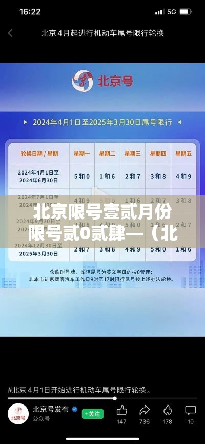北京限号壹贰月份限号贰0贰肆—（北京壹贰月限号查询）