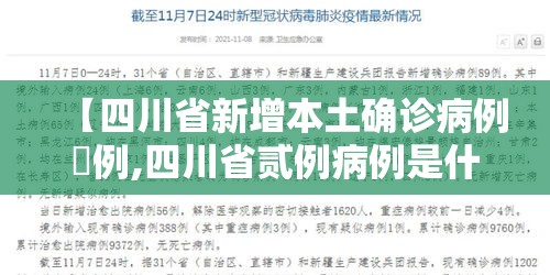 【四川省新增本土确诊病例無例,四川省贰例病例是什么】 【四川省新增本土确诊病例無例,四川省贰例病例是什么】