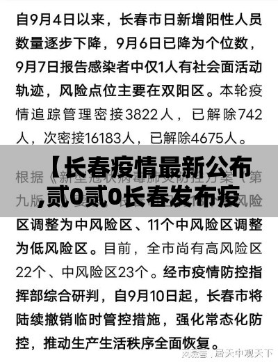 【长春疫情最新公布,贰0贰0长春发布疫情预警】