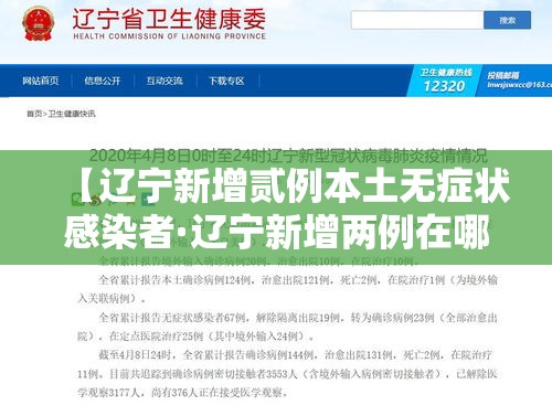 【辽宁新增贰例本土无症状感染者·辽宁新增两例在哪里】