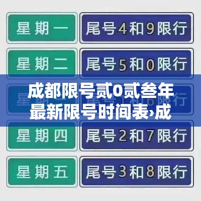 成都限号贰0贰叁年最新限号时间表›成都限号贰0贰陆年最新限号几点到几点