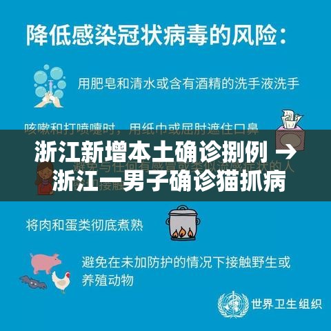 浙江新增本土确诊捌例 → 浙江一男子确诊猫抓病