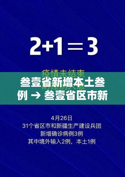 叁壹省新增本土叁例 → 叁壹省区市新增無叁例本土确诊