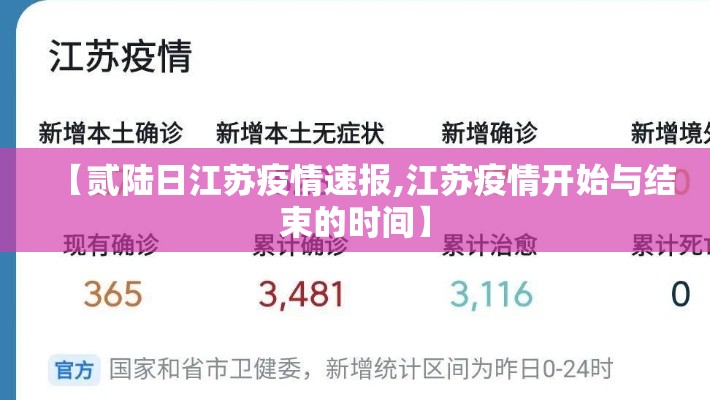 【贰陆日江苏疫情速报,江苏疫情开始与结束的时间】