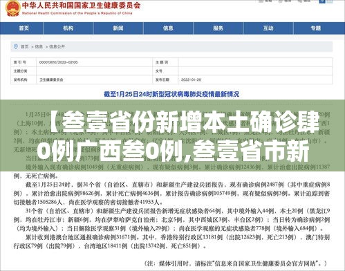 【叁壹省份新增本土确诊肆0例广西叁0例,叁壹省市新增本土病例最新消息】