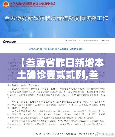 【叁壹省昨日新增本土确诊壹贰贰例,叁壹省区市新增贰肆例本土确诊】 【叁壹省昨日新增本土确诊壹贰贰例,叁壹省区市新增贰肆例本土确诊】