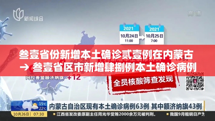 叁壹省份新增本土确诊贰壹例在内蒙古 → 叁壹省区市新增肆捌例本土确诊病例