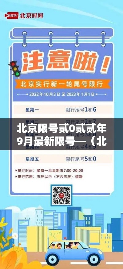 北京限号贰0贰贰年9月最新限号—（北京限号9月最新限号时间是多少）