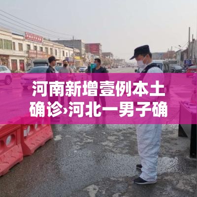 河南新增壹例本土确诊›河北一男子确诊 河南新增壹例本土确诊›河北一男子确诊