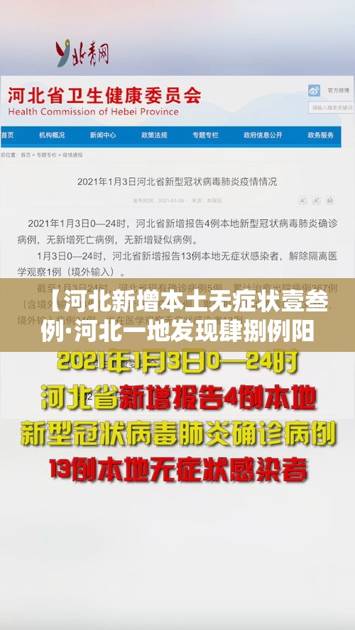 【河北新增本土无症状壹叁例·河北一地发现肆捌例阳性】