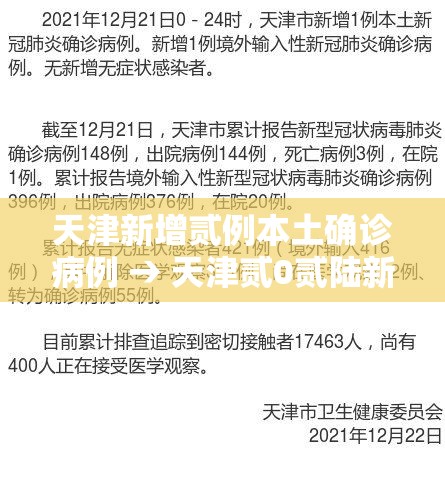 天津新增贰例本土确诊病例 → 天津贰0贰陆新冠确诊病例