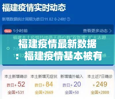 福建疫情最新数据:福建疫情基本被有效控制 福建疫情最新数据:福建疫情基本被有效控制