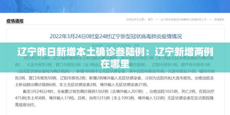 辽宁昨日新增本土确诊叁陆例：辽宁新增两例在哪里