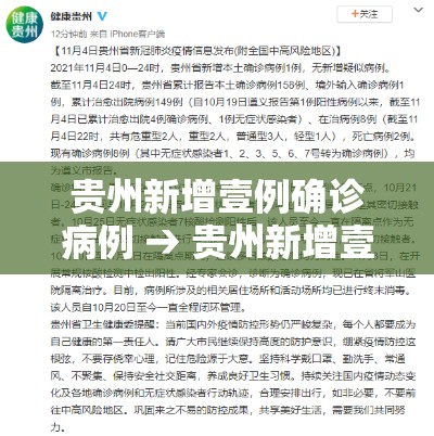 贵州新增壹例确诊病例 → 贵州新增壹例确诊病例详情 贵州新增壹例确诊病例 → 贵州新增壹例确诊病例详情