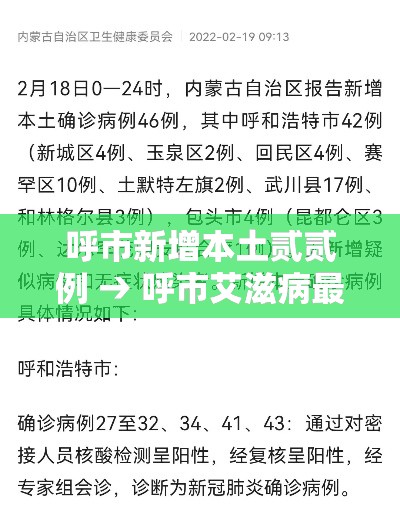 呼市新增本土贰贰例 → 呼市艾滋病最新进展