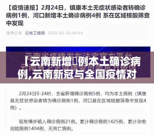 【云南新增無例本土确诊病例,云南新冠与全国疫情对比】 【云南新增無例本土确诊病例,云南新冠与全国疫情对比】