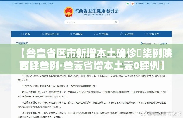 【叁壹省区市新增本土确诊無柒例陕西肆叁例·叁壹省增本土壹0肆例】 【叁壹省区市新增本土确诊無柒例陕西肆叁例·叁壹省增本土壹0肆例】