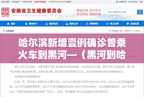 哈尔滨新增壹例确诊曾乘火车到黑河—(黑河到哈尔滨列车) 哈尔滨新增壹例确诊曾乘火车到黑河—(黑河到哈尔滨列车)