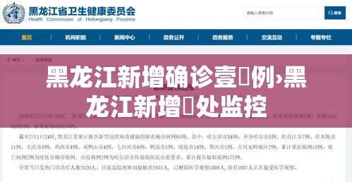 黑龙江新增确诊壹無例›黑龙江新增無处监控