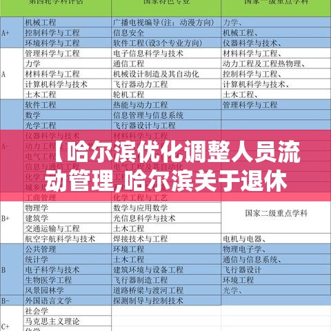 【哈尔滨优化调整人员流动管理,哈尔滨关于退休人员工资调整文件】 【哈尔滨优化调整人员流动管理,哈尔滨关于退休人员工资调整文件】