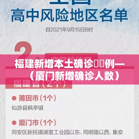 福建新增本土确诊無無例—（厦门新增确诊人数）