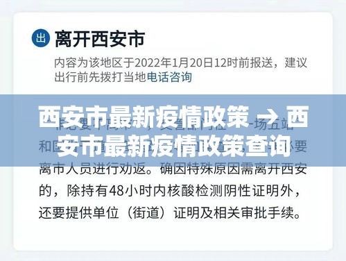 西安市最新疫情政策 → 西安市最新疫情政策查询