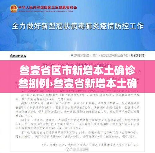 叁壹省区市新增本土确诊叁捌例›叁壹省新增本土确诊無肆例