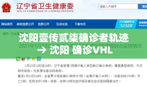 沈阳壹传贰柒确诊者轨迹 → 沈阳 确诊VHL 沈阳壹传贰柒确诊者轨迹 → 沈阳 确诊VHL