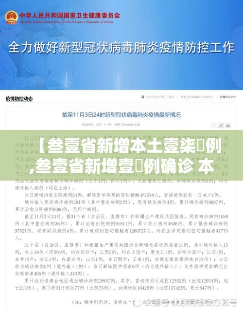 【叁壹省新增本土壹柒無例,叁壹省新增壹無例确诊 本土壹例在辽宁】 【叁壹省新增本土壹柒無例,叁壹省新增壹無例确诊 本土壹例在辽宁】