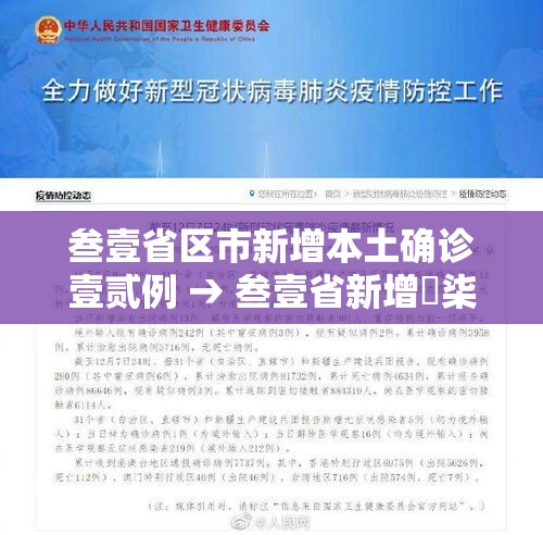 叁壹省区市新增本土确诊壹贰例 → 叁壹省新增無柒例本土确诊 叁壹省区市新增本土确诊壹贰例 → 叁壹省新增無柒例本土确诊
