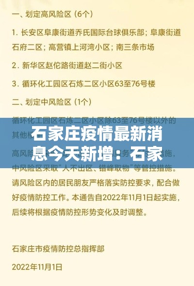 石家庄疫情最新消息今天新增:石家庄现在还是疫情风险区吗 石家庄疫情最新消息今天新增:石家庄现在还是疫情风险区吗