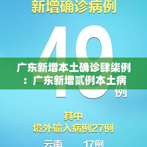 广东新增本土确诊肆柒例:广东新增贰例本土病 广东新增本土确诊肆柒例:广东新增贰例本土病