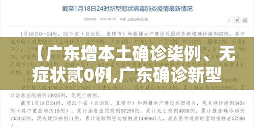 【广东增本土确诊柒例、无症状贰0例,广东确诊新型肺炎】