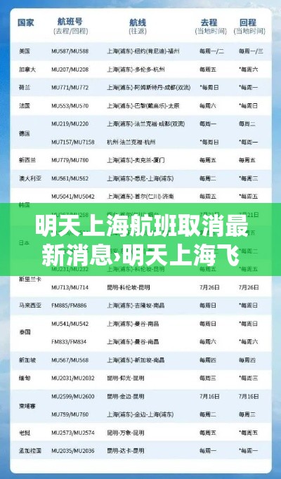 明天上海航班取消最新消息›明天上海飞新加坡航班取消了吗
