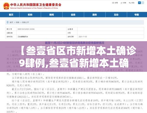 【叁壹省区市新增本土确诊9肆例,叁壹省新增本土确诊肆贰例】